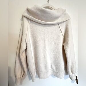 Free People Cream Off Shoulder Sweater